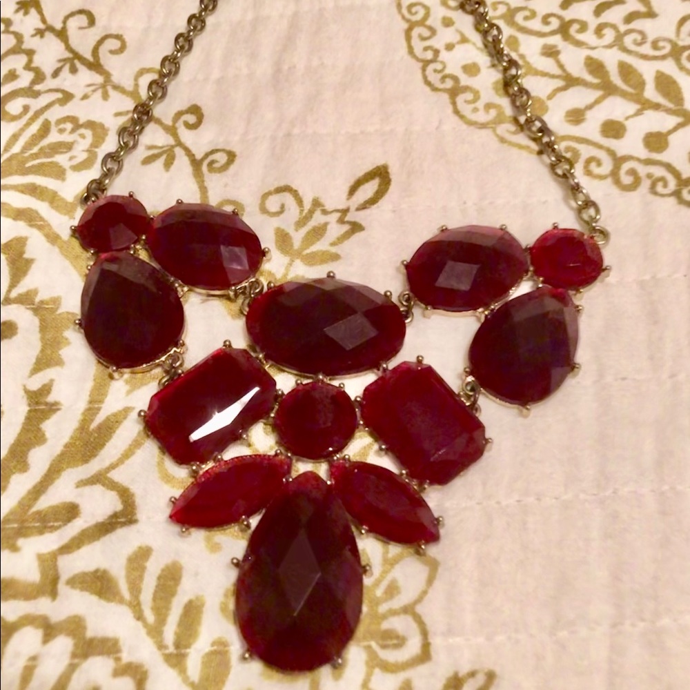 Chunky garnet necklace